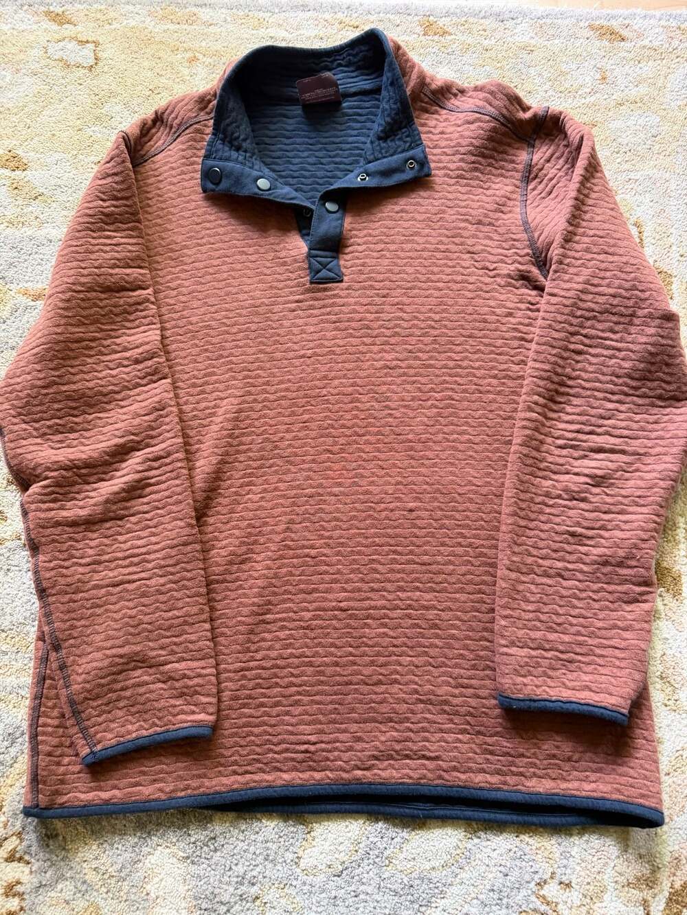 Johnston & Murphy Reversible Quilted Snap Pullover Size L